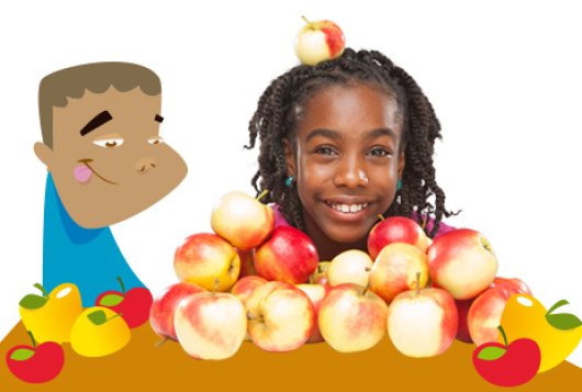 Meisje met appels